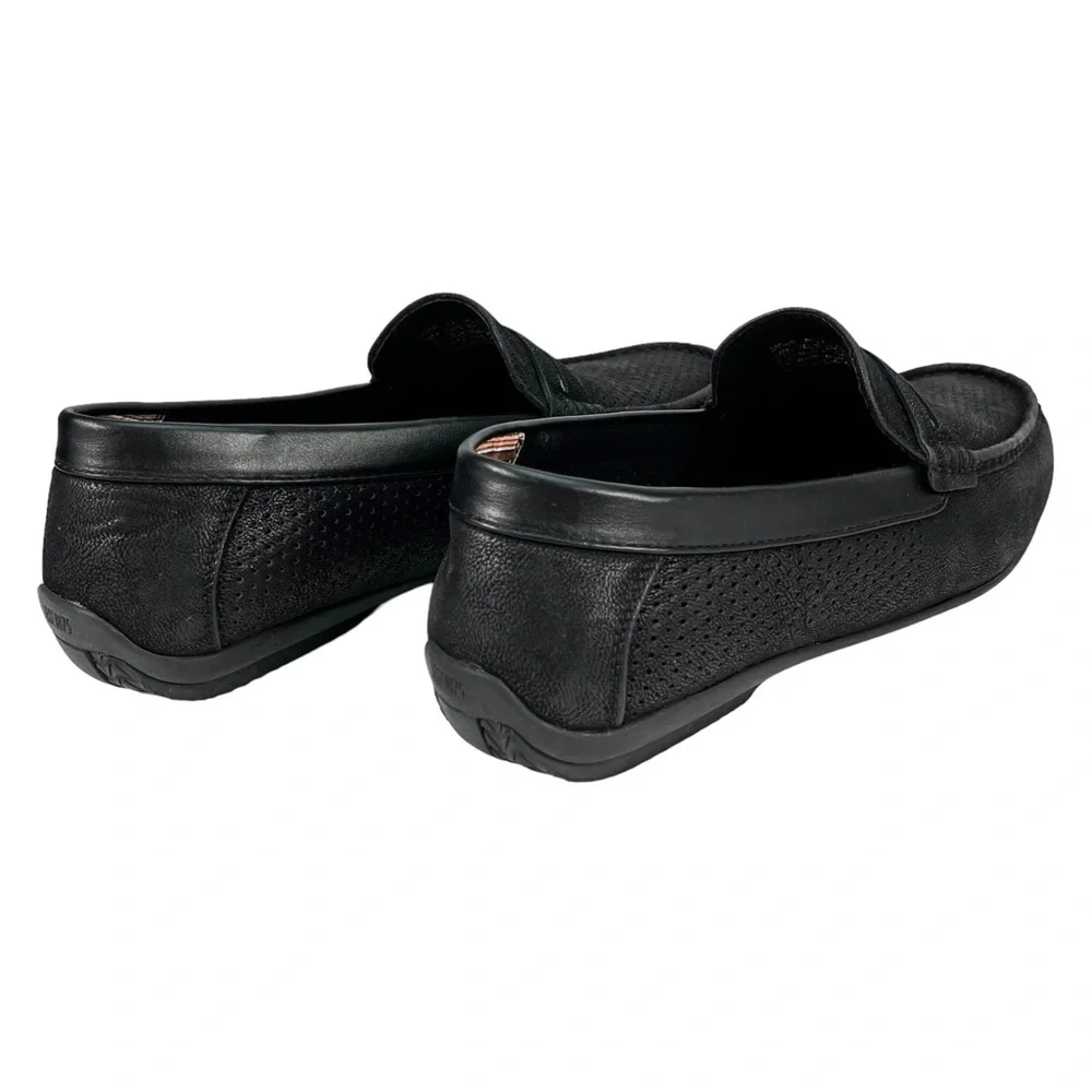 Stacy Adams | Corby Moc Toe Saddle Slip On Black Loafer | Men’s 12 M‎